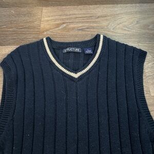 Structure Men's Black V-Neck Sweater Vest